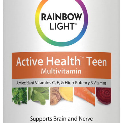 Rainbow Light Multivitamin for Teens - Fruit Punch (90 Tablets) | Gluten Free, Vegetarian