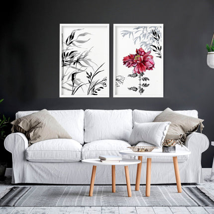 Peony Wall Art | Set of 2 framed wall art