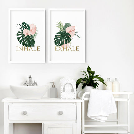 Relaxation wall art | set of 2 wall art for bathroom