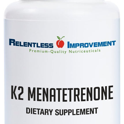Relentless Improvement Vitamin K2 MK4 15,000 mcg — High-Potency, Soy-Free Vegi-Capsules