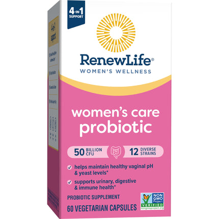 Renew Life Women's Probiotic Capsules - 50 Billion CFU, 60 Count | Vaginal, Urinary, Digestive & Immune Support