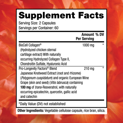 Reserveage Beauty Collagen Booster – Skin & Joint Support – 120 Capsules | Reserveage Nutrition