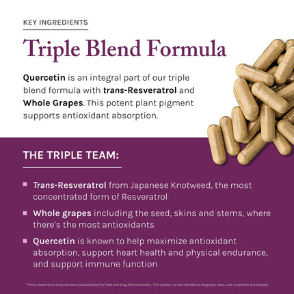 Reserveage Beauty Resveratrol 500 mg — Heart & Cellular Health Antioxidant Support | Vegan Capsule