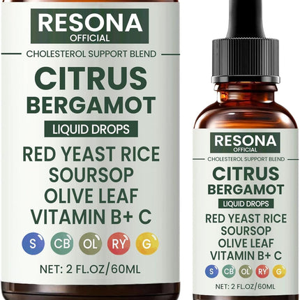 Resona Red Yeast Rice Cleanse - Citrus Bergamot Cholesterol Support Blend 2OZ