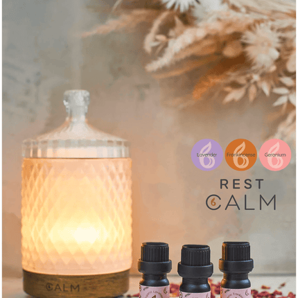 Aroma Diffuser with our Rest Calm Oil Set - Sleep & Hormone Balance