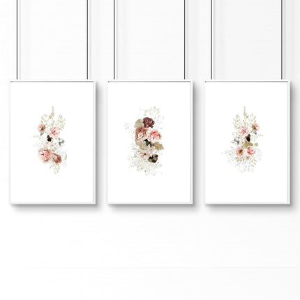 Bathroom chic prints | set of 3 framed wall art