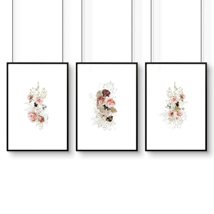 Bathroom chic prints | set of 3 framed wall art