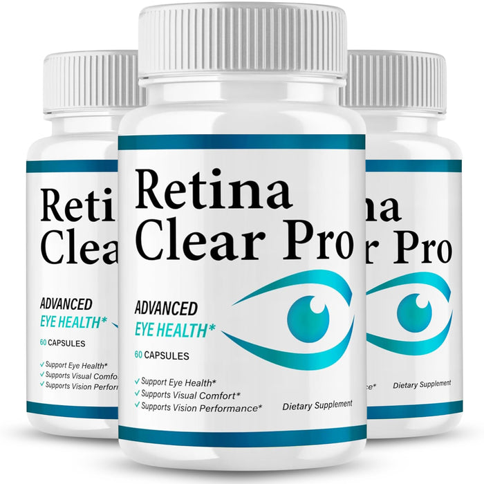 VegHerbs Retina Clear Pro - Premium Eye Health Capsules, 60 Caps Per Bottle, Pack of 3