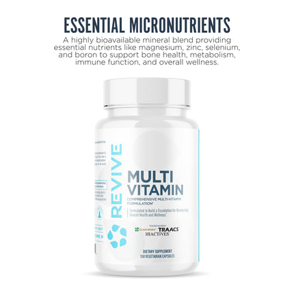 Revive MD Multi-Vitamin for Men & Women – Daily Multivitamin for Energy, Immunity & Health (150 Capsules, 30 Servings)