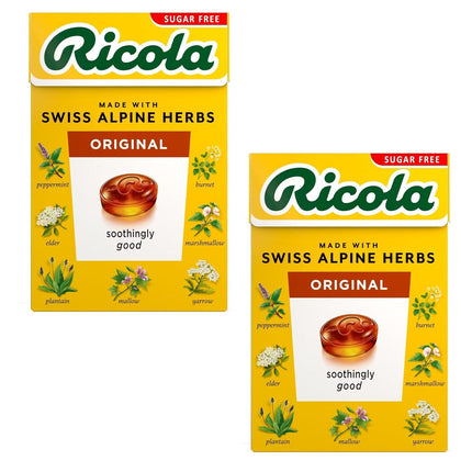 Ricola Sugar Free Herb with Stevia Drops 45g – Pack of 10 (Swiss)