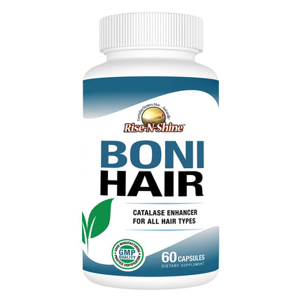 Rise-N-Shine BoniHair Catalase Supplement – 10,000 IU for Vibrant Hair | 60 Capsules