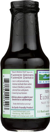 River Hills Harvest Elderberry Juice 11 Ounce – Cold-Pressed, Local