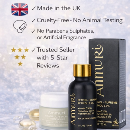 Retinol Supreme 2.5% Serum for Anti-Ageing & Age-Defying Skin | Ammuri