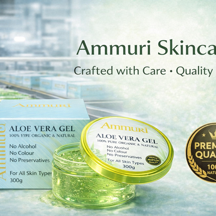 Organic Aloe Vera Gel 300g | Soothing, Hydration & After-Sun | Ammuri