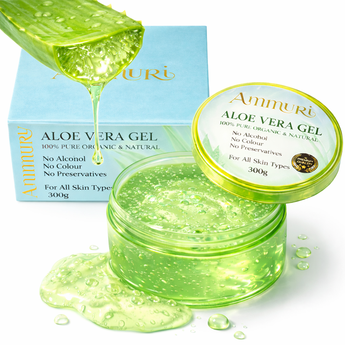 Aloe Vera Gel 300g Jar – Face, Body & Hair | Ammuri