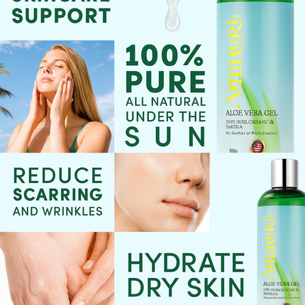 Organic Aloe Vera Gel for Natural Skin Relief & Hydration | Ammuri