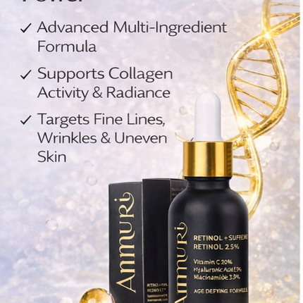 Retinol Supreme 2.5% Serum for Anti-Ageing & Age-Defying Skin | Ammuri