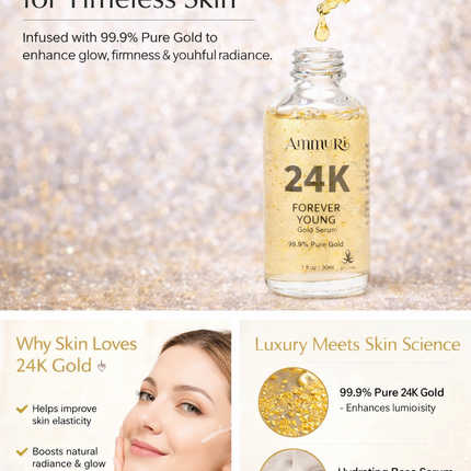 24K Gold Face Serum for Radiance & Anti-Ageing | Ammuri