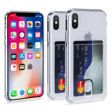 Soft TPU Clear Case With Card Slot - For iPhone Xs Max