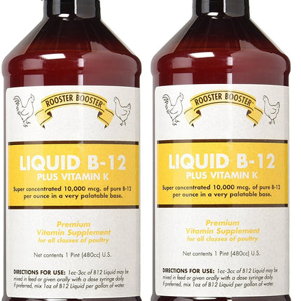 Rooster Booster B-12 Liquid 16-Oz (2-Pack) | Premium Poultry Vitamin