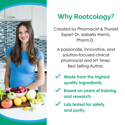 Rootcology by Dr. Izabella Wentz | Pure N-Acetyl Cysteine | (NAC) 900mg | 120 Capsules