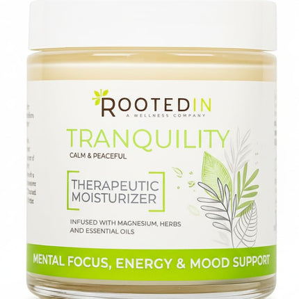 Rooted In Magnesium Cream with Ashwagandha – Aromatherapy Calming Lotion for Stress Relief, Sleep & Muscle Comfort