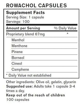 Rowachol Capsules 100 Capsules by rowa - Premium Liver Support