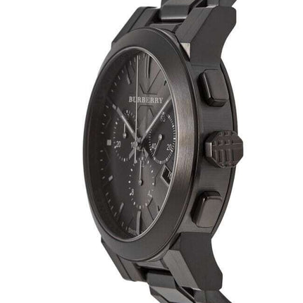 Burberry Men's Watch Chronograph The City 42mm Black PVD BU9354