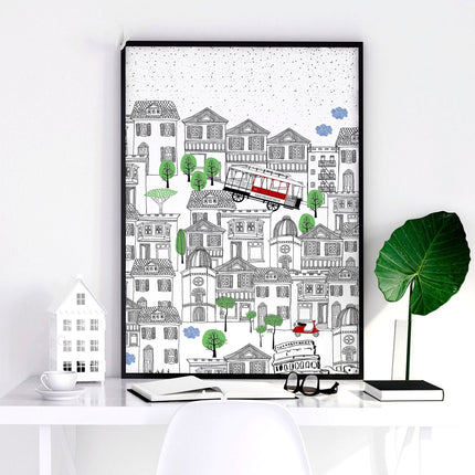San Francisco print  | Set of 2 wall art travel posters