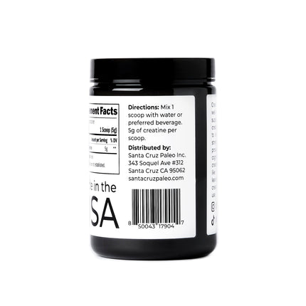 Santa Cruz Paleo Creatine Monohydrate Powder – Unflavored, 80 Servings, 400 g