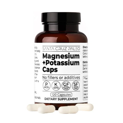 Santa Cruz Paleo Magnesium + Potassium Caps - 120 Caps | Gluten Free, Keto