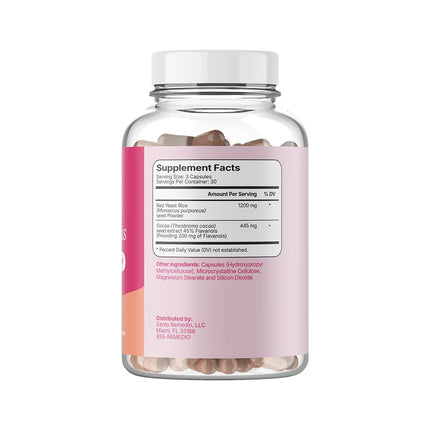 Santo Remedio Cholesterol Plus – Red Yeast Rice & Cocoa Supplement