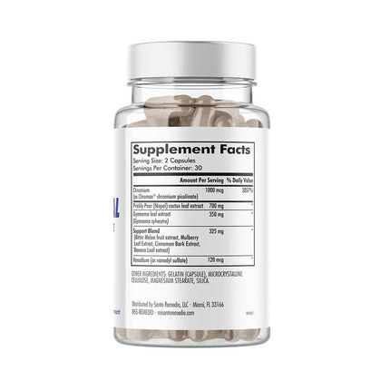 Santo Remedio Super Nopal Exclusive Nopal Gurmar Formula 60 Capsules