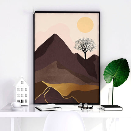 Scandinavian decor style for living room | set of 3 framed wall art