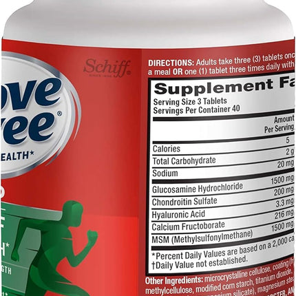 Schiff Move Free Advanced Plus 1500 mg MSM – 120 Coated Tablets, Pack of 3