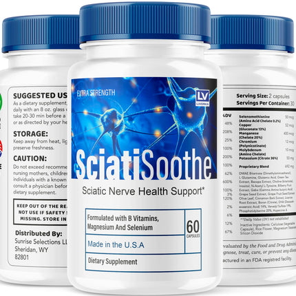 2-Pack SciatiSoothe Capsules | Official SciatiSoothe Sciatica Support