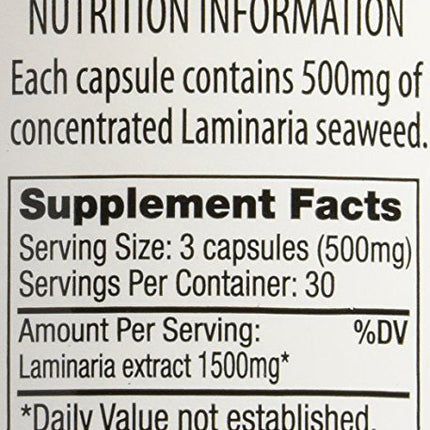 Seaweed Modifilan Capsules, 90 Count (Pack of 2) - Gluten-Free & Macrobiotic