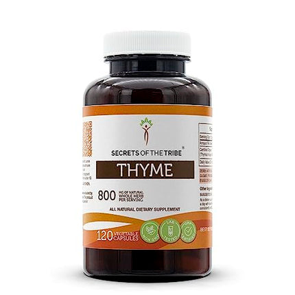 Secrets of the Tribe Thyme 120 Capsules | Vegetable Capsules & Thyme Extract