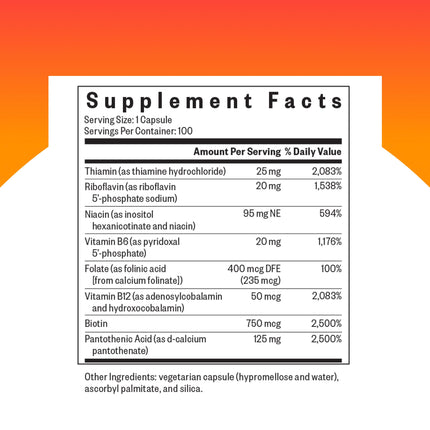 Seeking Health B Complex MF - B Complex with Folate & Folinic Acid (100 Caps)