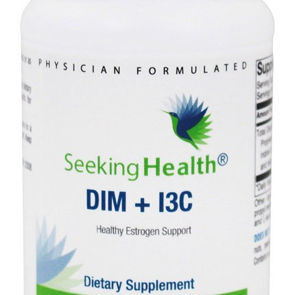 Seeking Health DIM & I3C – Supports Healthy Estrogen Metabolism & Liver Health | 400 mg, 60 Capsules
