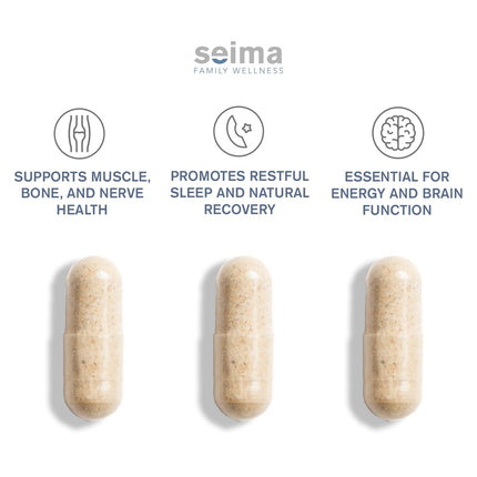 SEIMA 4-in-1 Magnesium Complex 1200 mg | Sleep, Stress Relief & Recovery – 90 Capsules