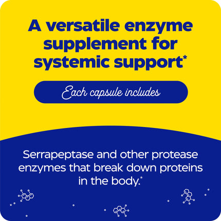 Enzymedica SerraGold High-Potency Serrapeptase Enzyme Supplement – 120 Count