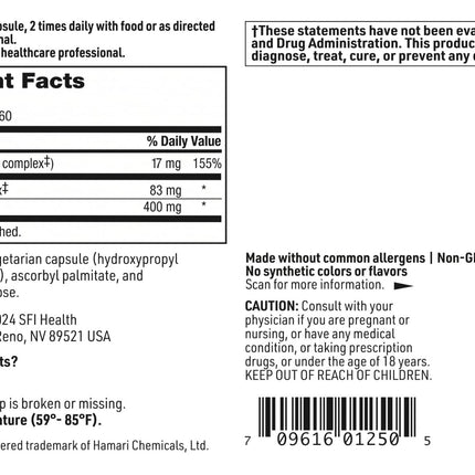 SFI Health Klaire Labs Endozin: Zinc Carnosine & L-Glutamine for Gut Barrier Support - Hypoallergenic, 60 Capsules