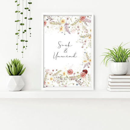 Art for bathroom wall | set of 3 Shabby Chic wall art