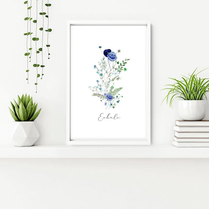 Bathroom art decor | set of 3 Shabby Chic Floral wall art