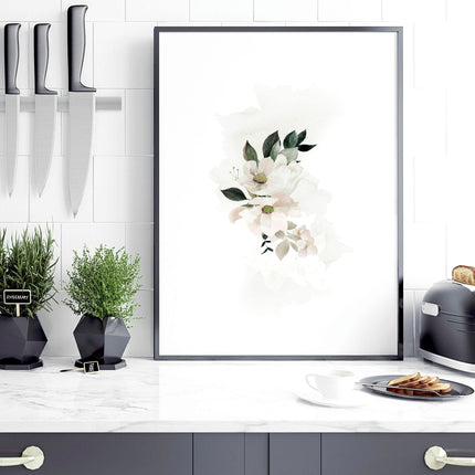 Kitchen prints set of 3 | set of 3 Shabby Chic Floral art prints