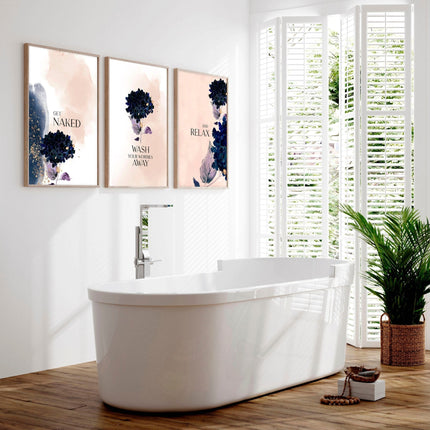 Framed Bathroom Art – Set of 3 Vintage Prints