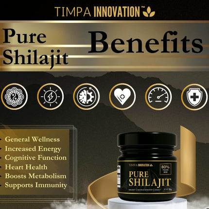 Authentic Himalayan Shilajit Resin – Gold Grade, 85+ Minerals, 80% Fulvic Acid