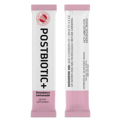 Silver Fern Postbiotic+ Strawberry Lemonade Powder – BIOMend™, BetaVia™, Immuse® – 30 Stick Packs