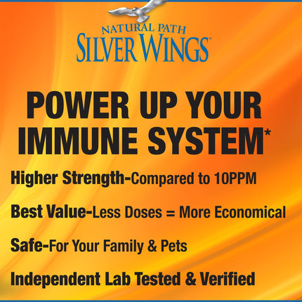 Natural Path Silver Wings: Colloidal Silver 500 ppm (1 oz) + Immune Support Plus Herbal Ointment 250 ppm (1.5 oz)